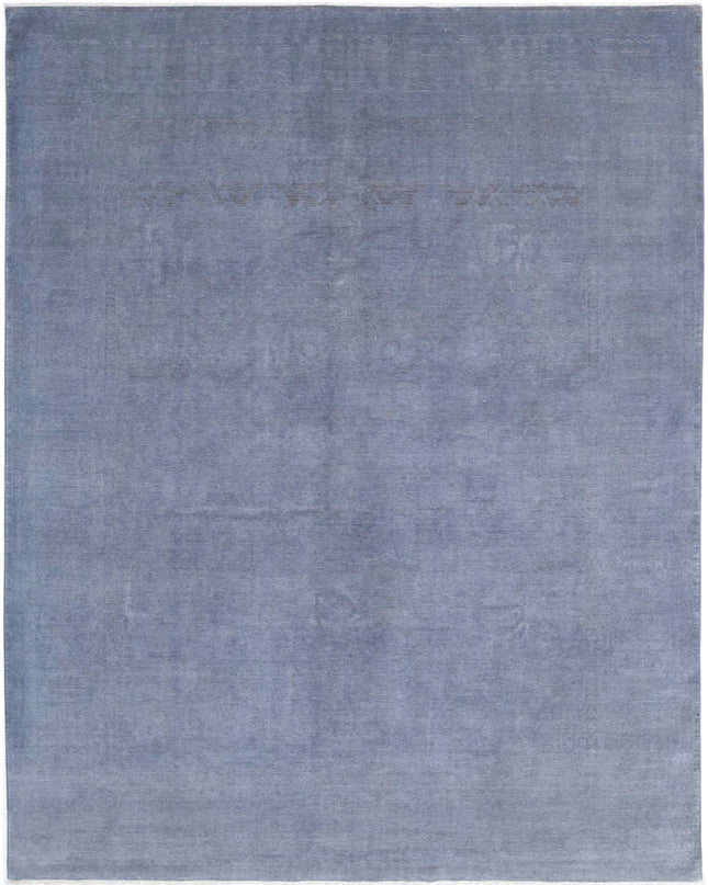 Overdye 7' 11" X 9' 10" Hand Knotted Wool Rug 7' 11" X 9' 10" (241 X 300) / Charcoal / Wool