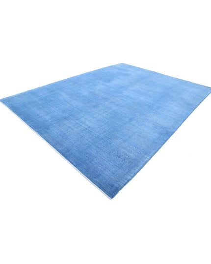 Overdye 9' 1" X 12' 0" Hand Knotted Wool Rug 9' 1" X 12' 0" (277 X 366) / Blue / Wool