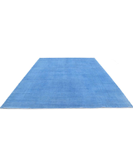 Overdye 9' 1" X 12' 0" Hand Knotted Wool Rug 9' 1" X 12' 0" (277 X 366) / Blue / Wool