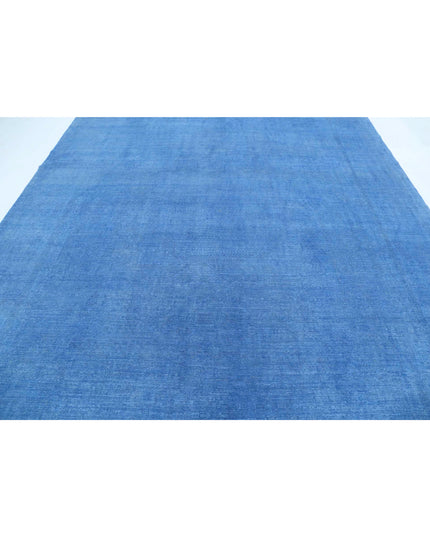 Overdye 9' 1" X 12' 0" Hand Knotted Wool Rug 9' 1" X 12' 0" (277 X 366) / Blue / Wool