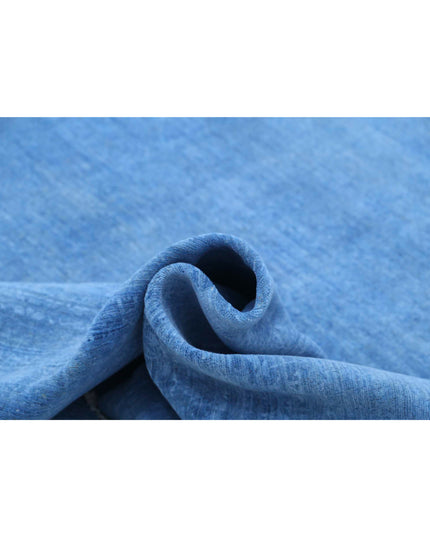 Overdye 9' 1" X 12' 0" Hand Knotted Wool Rug 9' 1" X 12' 0" (277 X 366) / Blue / Wool