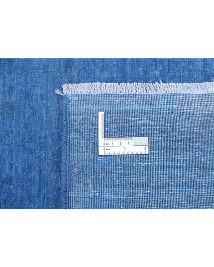 Overdye 9' 1" X 12' 0" Hand Knotted Wool Rug 9' 1" X 12' 0" (277 X 366) / Blue / Wool