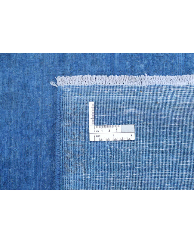 Overdye 9' 1" X 12' 0" Hand Knotted Wool Rug 9' 1" X 12' 0" (277 X 366) / Blue / Wool