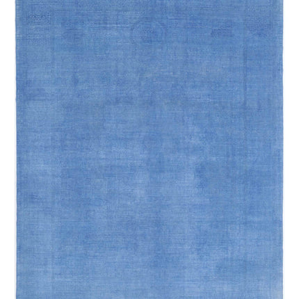 Overdye 9' 1" X 12' 0" Hand Knotted Wool Rug 9' 1" X 12' 0" (277 X 366) / Blue / Wool