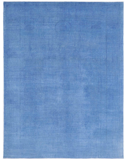Overdye 9' 1" X 12' 0" Hand Knotted Wool Rug 9' 1" X 12' 0" (277 X 366) / Blue / Wool