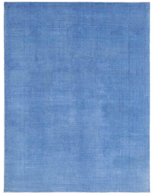 Overdye 9' 1" X 12' 0" Hand Knotted Wool Rug 9' 1" X 12' 0" (277 X 366) / Blue / Wool