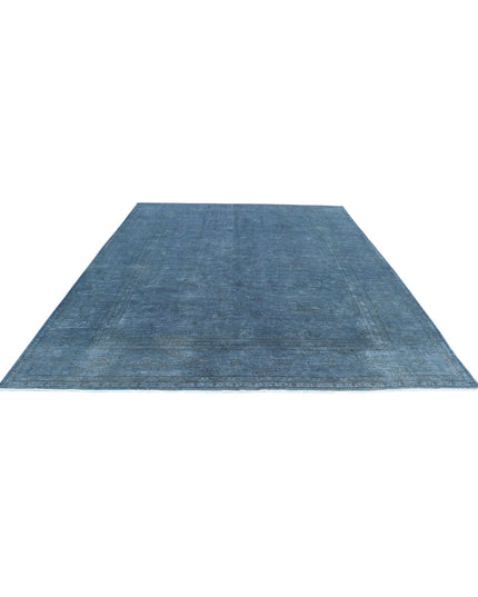 Overdye 8' 11" X 11' 6" Hand Knotted Wool Rug 8' 11" X 11' 6" (272 X 351) / Blue / Wool