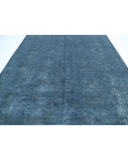 Overdye 8' 11" X 11' 6" Hand Knotted Wool Rug 8' 11" X 11' 6" (272 X 351) / Blue / Wool