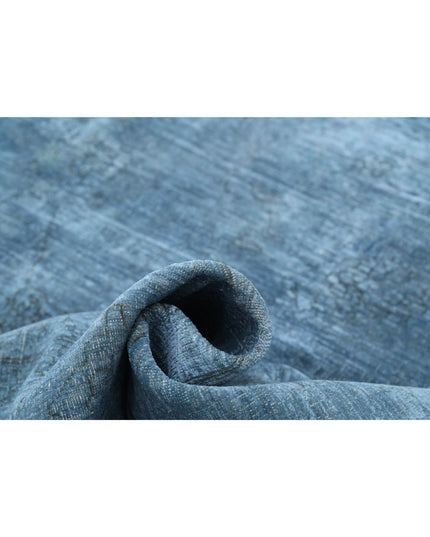 Overdye 8' 11" X 11' 6" Hand Knotted Wool Rug 8' 11" X 11' 6" (272 X 351) / Blue / Wool