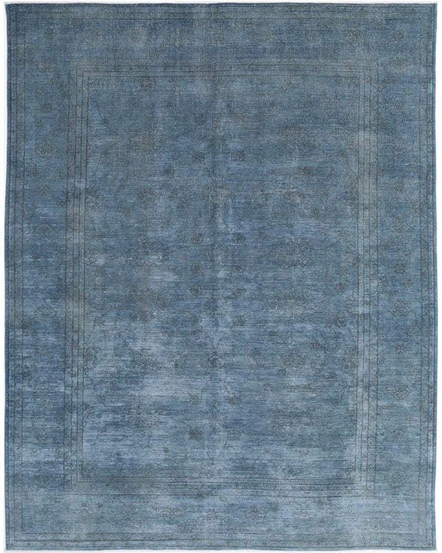 Overdye 8' 11" X 11' 6" Hand Knotted Wool Rug 8' 11" X 11' 6" (272 X 351) / Blue / Wool