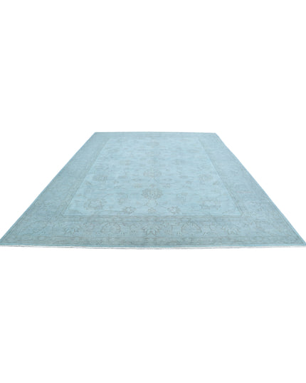 Overdye 9' 11" X 13' 10" Hand Knotted Wool Rug 9' 11" X 13' 10" (302 X 422) / Green / Wool