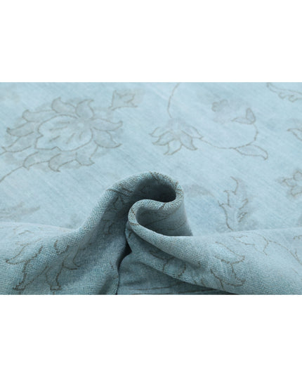 Overdye 9' 11" X 13' 10" Hand Knotted Wool Rug 9' 11" X 13' 10" (302 X 422) / Green / Wool