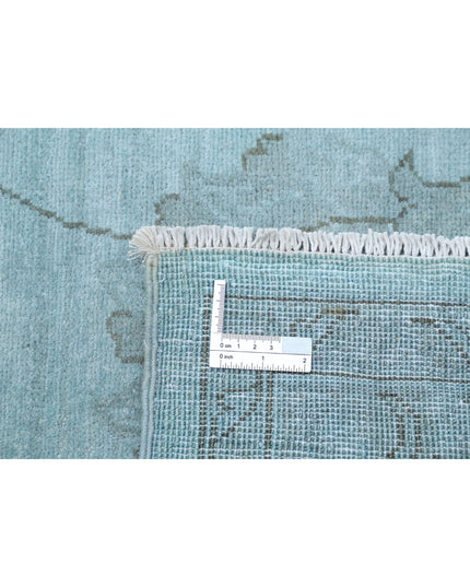 Overdye 9' 11" X 13' 10" Hand Knotted Wool Rug 9' 11" X 13' 10" (302 X 422) / Green / Wool