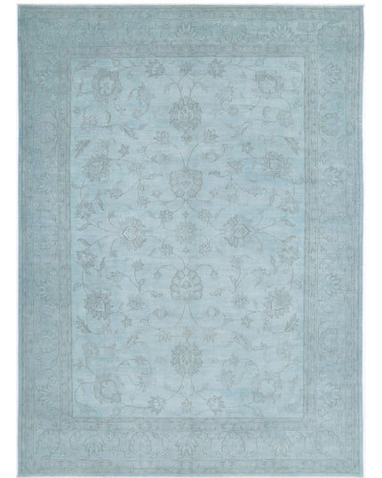Overdye 9' 11" X 13' 10" Hand Knotted Wool Rug 9' 11" X 13' 10" (302 X 422) / Green / Wool