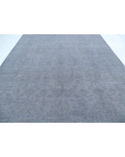 Overdye 9' 9" X 13' 5" Hand Knotted Wool Rug 9' 9" X 13' 5" (297 X 409) / Grey / Wool