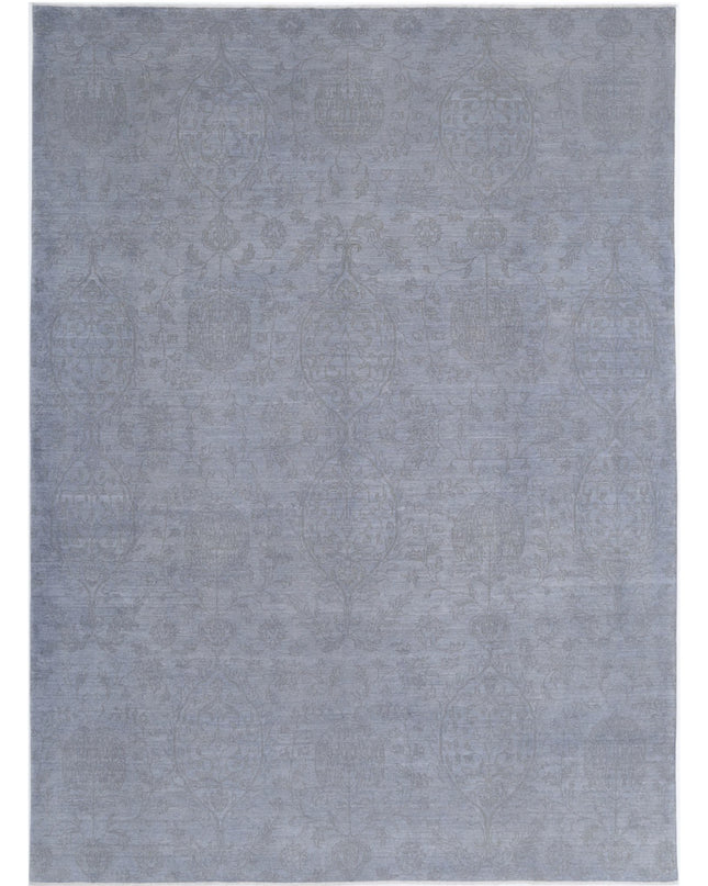 Overdye 9' 9" X 13' 5" Hand Knotted Wool Rug 9' 9" X 13' 5" (297 X 409) / Grey / Wool