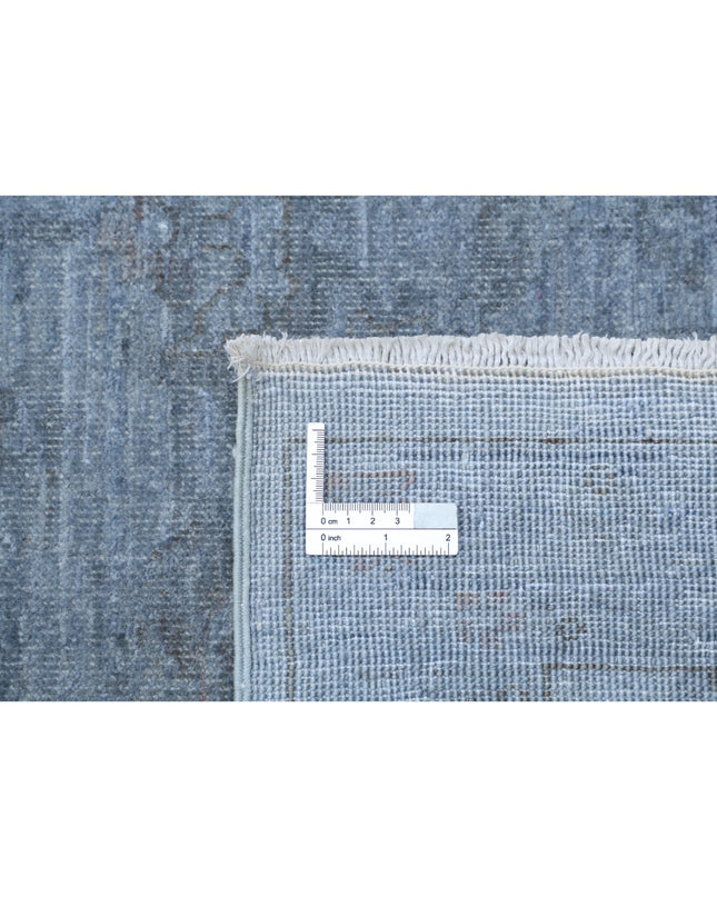 Overdye 9' 6" X 12' 6" Hand Knotted Wool Rug 9' 6" X 12' 6" (290 X 381) / Grey / Wool