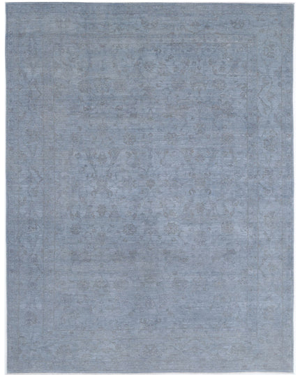 Overdye 9' 6" X 12' 6" Hand Knotted Wool Rug 9' 6" X 12' 6" (290 X 381) / Grey / Wool