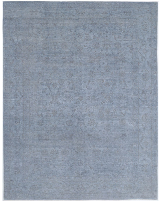 Overdye 9' 6" X 12' 6" Hand Knotted Wool Rug 9' 6" X 12' 6" (290 X 381) / Grey / Wool
