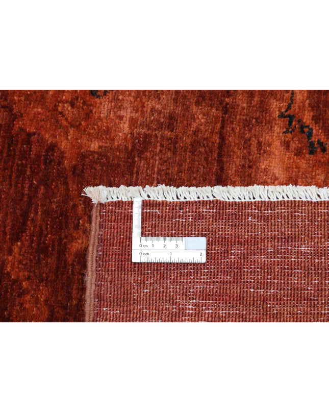 Overdye 8' 9" X 11' 3" Hand Knotted Wool Rug 8' 9" X 11' 3" (267 X 343) / Rust / Wool