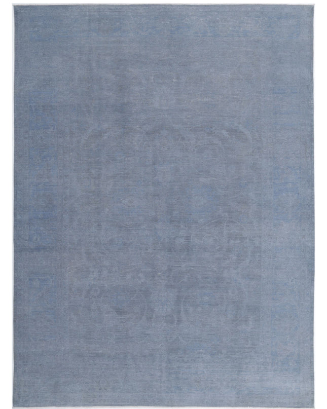 Overdye 9' 10" X 13' 8" Hand Knotted Wool Rug 9' 10" X 13' 8" (300 X 417) / Grey / Wool