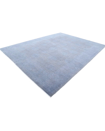 Overdye 9' 10" X 13' 1" Hand Knotted Wool Rug 9' 10" X 13' 1" (300 X 399) / Blue / Wool