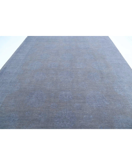Overdye 9' 10" X 13' 1" Hand Knotted Wool Rug 9' 10" X 13' 1" (300 X 399) / Blue / Wool
