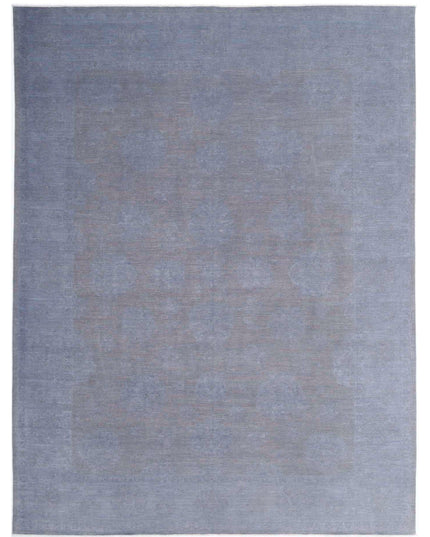 Overdye 9' 10" X 13' 1" Hand Knotted Wool Rug 9' 10" X 13' 1" (300 X 399) / Blue / Wool