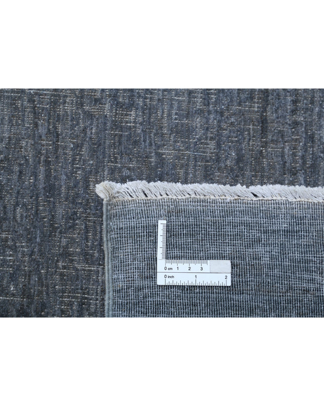 Overdye 9' 9" X 13' 1" Hand Knotted Wool Rug 9' 9" X 13' 1" (297 X 399) / Grey / Wool