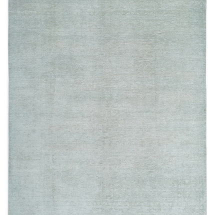 Overdye 7' 11" X 10' 1" Hand Knotted Wool Rug 7' 11" X 10' 1" (241 X 307) / Green / Wool