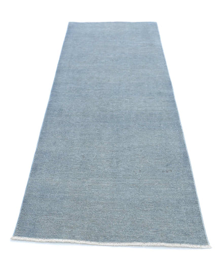 Overdye 2' 9" X 7' 10" Hand Knotted Wool Rug 2' 9" X 7' 10" (84 X 239) / Grey / Wool