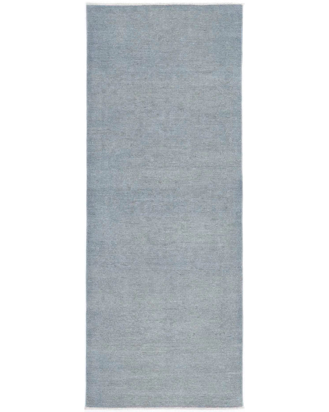 Overdye 2' 9" X 7' 10" Hand Knotted Wool Rug 2' 9" X 7' 10" (84 X 239) / Grey / Wool