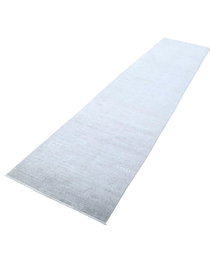 Overdye 2' 7" X 12' 2" Hand Knotted Wool Rug 2' 7" X 12' 2" (79 X 371) / Grey / Wool