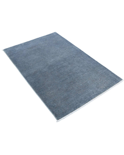 Overdye 3' 3" X 4' 10" Hand Knotted Wool Rug 3' 3" X 4' 10" (99 X 147) / Grey / Wool