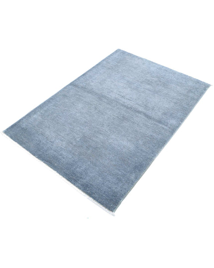 Overdye 3' 3" X 4' 10" Hand Knotted Wool Rug 3' 3" X 4' 10" (99 X 147) / Grey / Wool