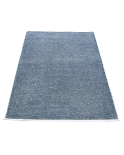 Overdye 3' 3" X 4' 10" Hand Knotted Wool Rug 3' 3" X 4' 10" (99 X 147) / Grey / Wool