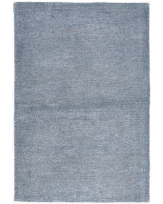 Overdye 3' 3" X 4' 10" Hand Knotted Wool Rug 3' 3" X 4' 10" (99 X 147) / Grey / Wool