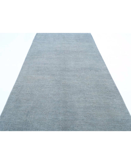 Overdye 5' 2" X 14' 10" Hand Knotted Wool Rug 5' 2" X 14' 10" (158 X 452) / Grey / Wool