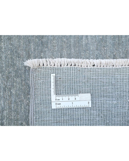 Overdye 5' 2" X 14' 10" Hand Knotted Wool Rug 5' 2" X 14' 10" (158 X 452) / Grey / Wool