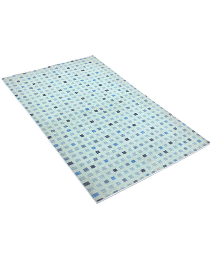 Overdye 3' 2" X 4' 11" Hand Knotted Wool Rug 3' 2" X 4' 11" (97 X 150) / Green / Wool