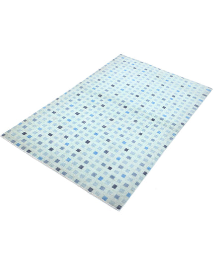 Overdye 3' 2" X 4' 11" Hand Knotted Wool Rug 3' 2" X 4' 11" (97 X 150) / Green / Wool