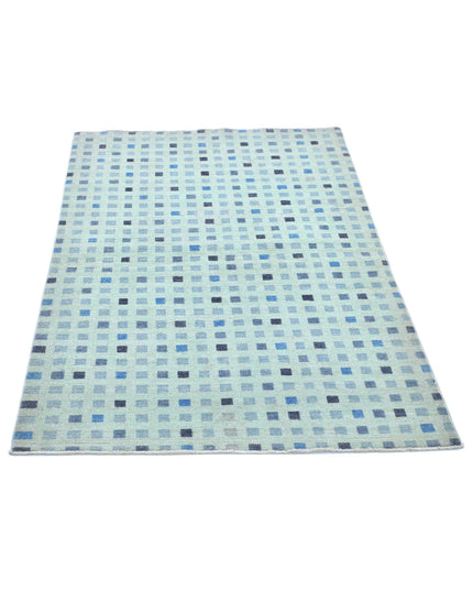 Overdye 3' 2" X 4' 11" Hand Knotted Wool Rug 3' 2" X 4' 11" (97 X 150) / Green / Wool