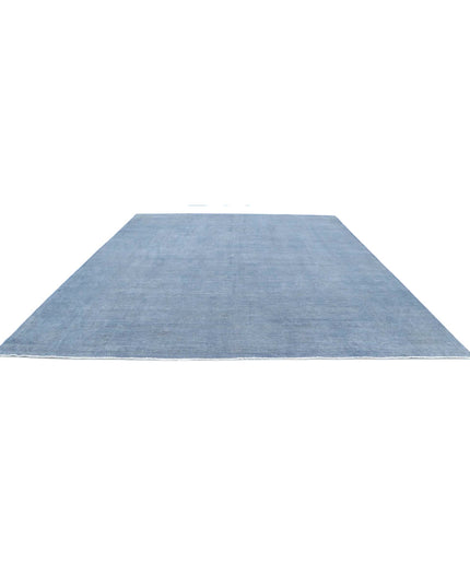 Overdye 11' 8" X 14' 5" Hand Knotted Wool Rug 11' 8" X 14' 5" (356 X 440) / Grey / Wool