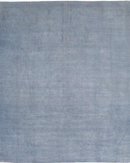 Overdye 11' 8" X 14' 5" Hand Knotted Wool Rug 11' 8" X 14' 5" (356 X 440) / Grey / Wool