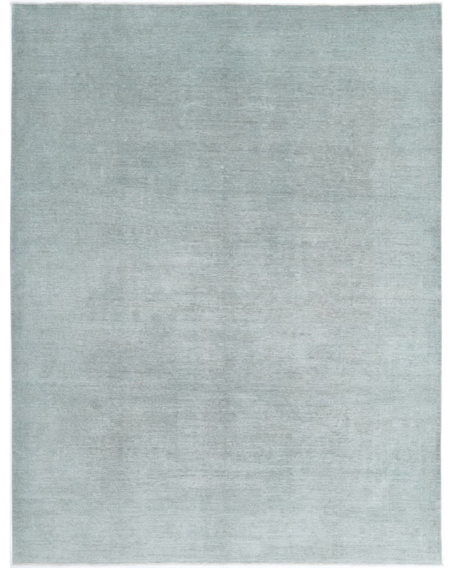 Overdye 9' 1" X 11' 10" Hand Knotted Wool Rug 9' 1" X 11' 10" (277 X 361) / Grey / Wool