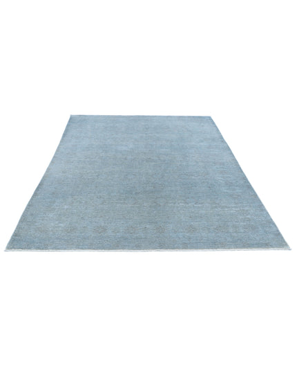 Overdye 6' 1" X 7' 11" Hand Knotted Wool Rug 6' 1" X 7' 11" (185 X 241) / Grey / Wool