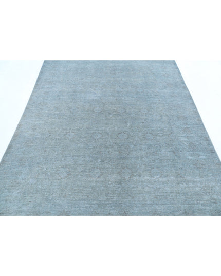 Overdye 6' 1" X 7' 11" Hand Knotted Wool Rug 6' 1" X 7' 11" (185 X 241) / Grey / Wool