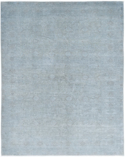 Overdye 6' 1" X 7' 11" Hand Knotted Wool Rug 6' 1" X 7' 11" (185 X 241) / Grey / Wool