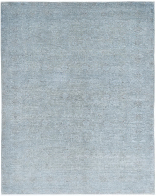 Overdye 6' 1" X 7' 11" Hand Knotted Wool Rug 6' 1" X 7' 11" (185 X 241) / Grey / Wool