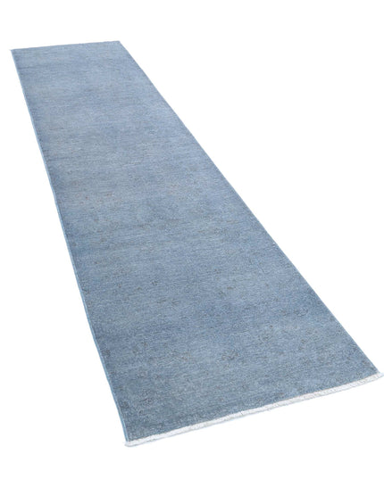 Overdye 2' 7" X 10' 5" Hand Knotted Wool Rug 2' 7" X 10' 5" (79 X 318) / Grey / Wool